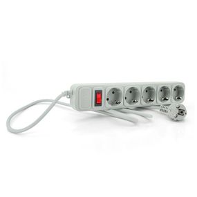 Мережевий фільтр живлення Merlion 5 розеток, 10м, grey (G5100)