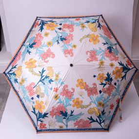 Парасолька механічна елегантна з принтом міцна надійна з поліестеру діаметр 99 см Помаранчевий HP-23-15O