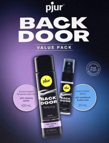 Подарунковий набор pjur BACK DOOR Value Pack: силіконова змазка 100 мл та розслаблювальний спрей 20 | Зображення 3