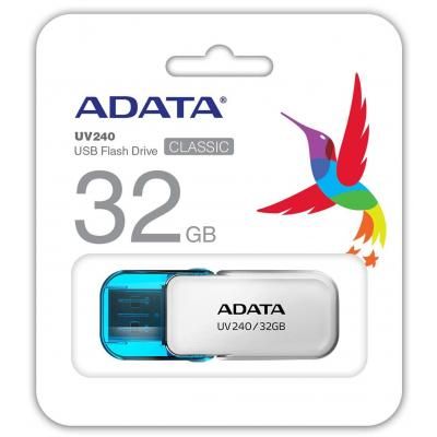 USB флеш накопичувач ADATA 32GB UV240 White USB 2.0 (AUV240-32G-RWH) | Зображення 2