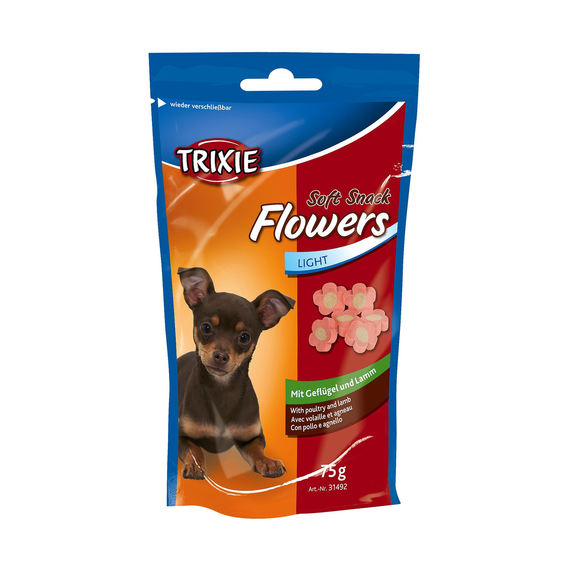 Ласощі для собак Trixie «Flowers» 75 г (курка і ягня)