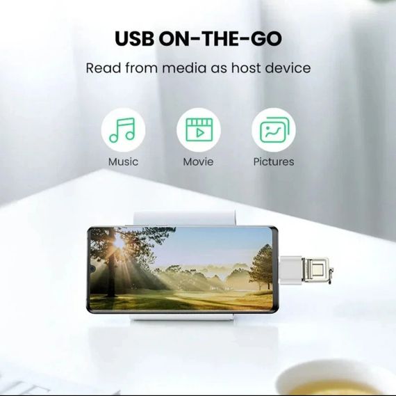 Універсальний адаптер Micro USB до USB, для планшетів, ПК, телефонів. Чорний | Зображення 8