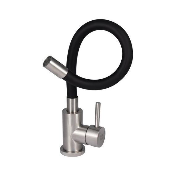 Змішувач для кухні Lidz Aria 015F3 з гнучким виливом (k35) LDARI015F3BLA43364 Black | Зображення 2