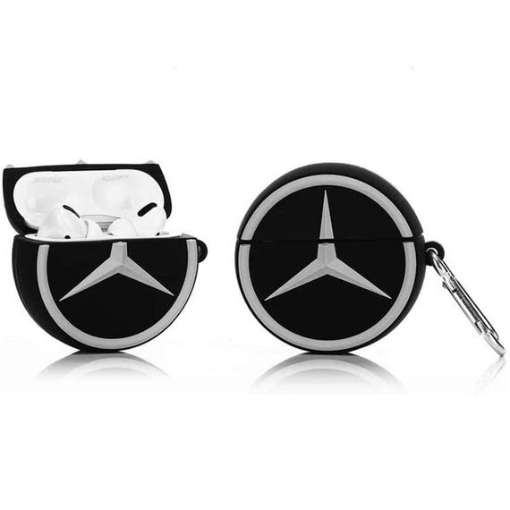 Силиконовый футляр Brand для наушников AirPods 3 + карабин Mercedes | Зображення 1