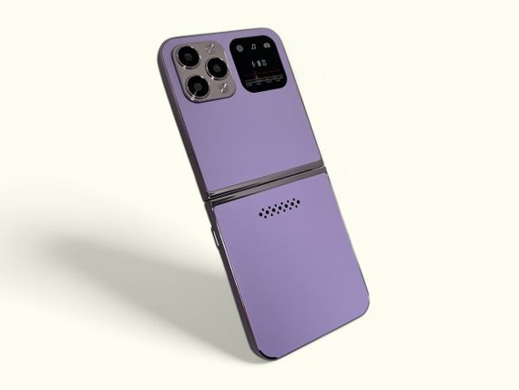 Кнопковий мобільний телефон розкладачка AIEK I16 Max на 4 сім карти Phiolet | Зображення 3