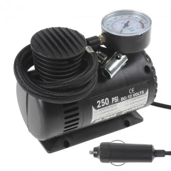 Автомобільний насос компресор Air Compressor DC-12V / 250 PSI | Зображення 1