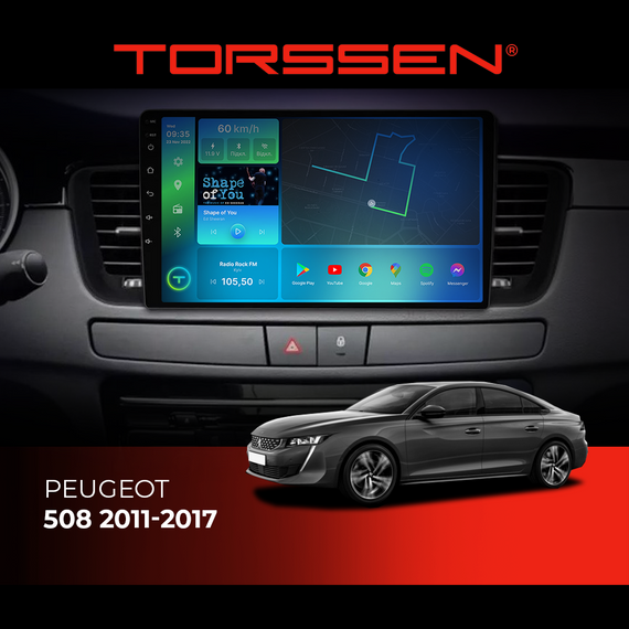 Штатна магнітола Torssen Peugeot 508 11-17 NF9 Carplay