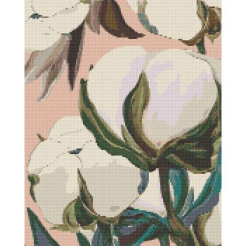 Алмазная мозаика "Цветок хлопок" 40х50 см