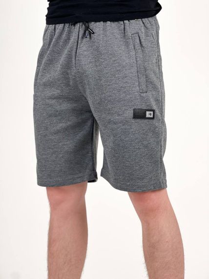 Мужские свободные трикотажные шорты до колен SA396 цвет серый, размер 48/50 | Зображення 2