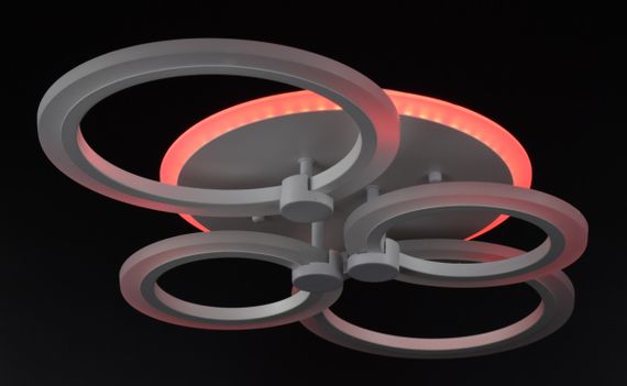 Люстра світлодіодна стельова LED світильник для квартири на стелю лед 26333 Білий 10х39х61 см. | Зображення 6