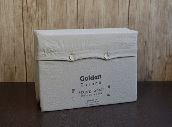 Постільна білизна Golden Colors Stonewashed 200 х 220 см Cappuccino (перероблена бавовна) | Зображення 2