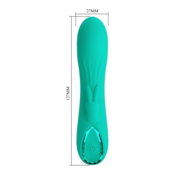 Вібратор-кролик PRETTY LOVE DJ Stick бірюзовий, 12.7 х 2.7 см sexstyle | Зображення 7