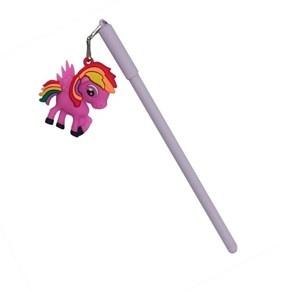 Ручка гелева "Лошадка" MD-138-2(Violet) синя