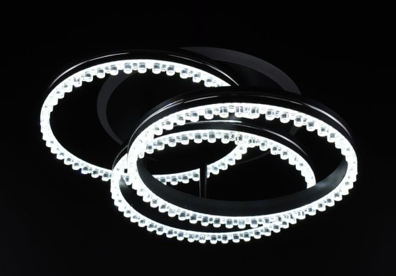 Люстра світлодіодна стельова LED світильник для квартири на стелю лед 26529 Чорний 16х43х43 см. | Зображення 2