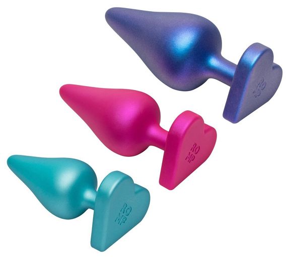 Набор из 3 анальных пробок ROMP Luster разноцветные sexstyle | Зображення 3