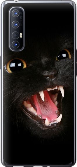 Чехол на Oppo Reno 3 Pro Чёрная кошка "932u-1878-17620"