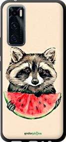 Чохол на Vivo V20 SE Єнотик з кавуном "4605b-2128-2448"