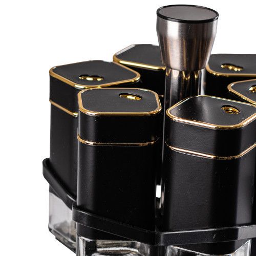 Набор для специй карусель на подставке 12 баночек по 120 мл HP531T1026HJ | Зображення 1