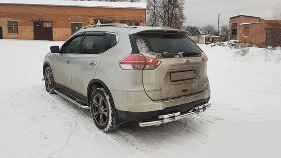 Задняя защита NSXT.13.6.B1-08 (2 шт, нерж) для Nissan X-trail T32/Rogue 2014-2021 гг | Зображення 2