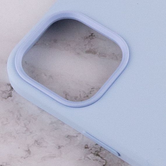 Чехол Silicone case (AAA) with Magsafe and Animation для Apple iPhone 12 Pro Max (6.7") Голубой / Cloud Blue | Зображення 5