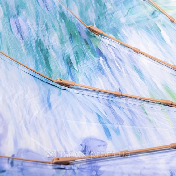 Зонт механический с принтом надежный из полиэстера диаметр 99 см Голубой HP-23-3BL | Зображення 5