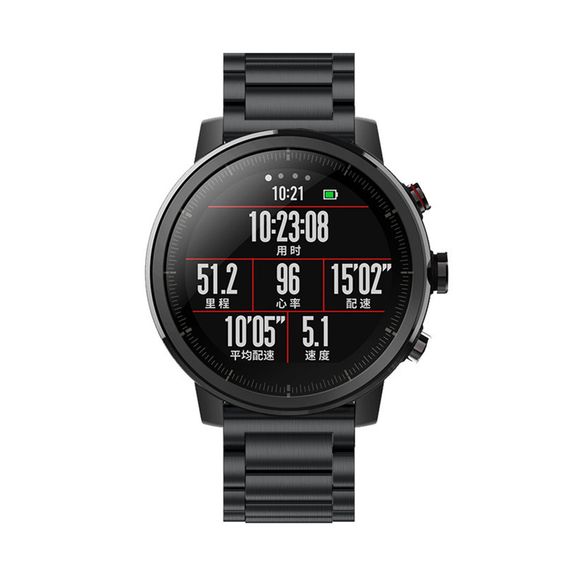 Металевий ремінець Primo для годинника Xiaomi Huami Amazfit SportWatch 2 / Amazfit Stratos - Black | Зображення 2