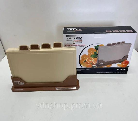 Кухонный набор досок Zepline ZP-00220 5 предметов, с подставкой | Зображення 1