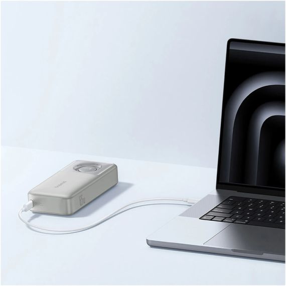 Повербанк Baseus Free2Pull 20000mAh 65W 2Type-C PD/ QC3A для ноутбука Lunar Gray | Зображення 1