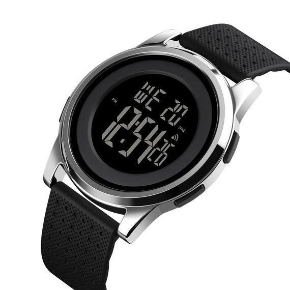 Чоловічий годинник Skmei 1502SI Black-Silver | Зображення 1