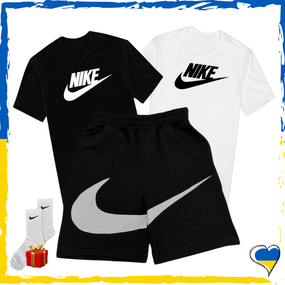 Комплект шорти Nike Big Swoosh та футболки 2шт Nike. Комплект Найк Біг Свуш XS/S