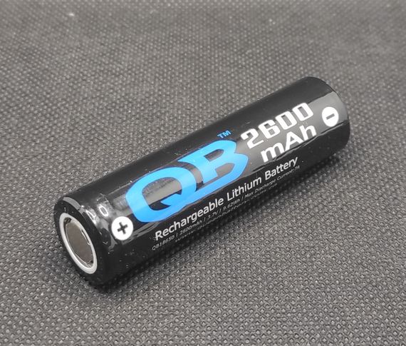 Аккумулятор высокотоковый QB 18650 3,7V 2600mA (7A) 1шт.
