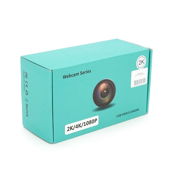 Вебкамера з мікрофоном Q7, 2K 30fps, з автофокусом, пласт. корпус, Black, BOX | Зображення 1