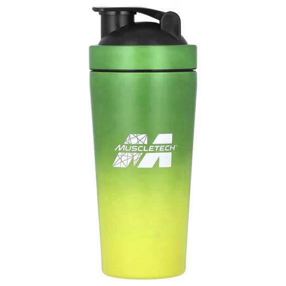 Пляшка-шейкер MuscleTech Shaker Bottle Stainless Steel (Green-Yellow)739 ml