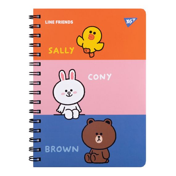 Блокнот YES А5 80 арк Line Friends (151770)
