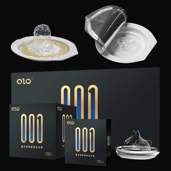 Сверхтонкие презервативы OLO 001 полиуретановые (не содержащие латекс), упаковка 3 шт sexstyle | Зображення 1