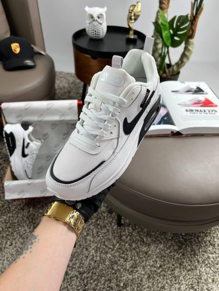 Мужские кроссовки Air Max 90  White Black Динаміка твого стилю весна / літо / осінь A4130 42 26,5
