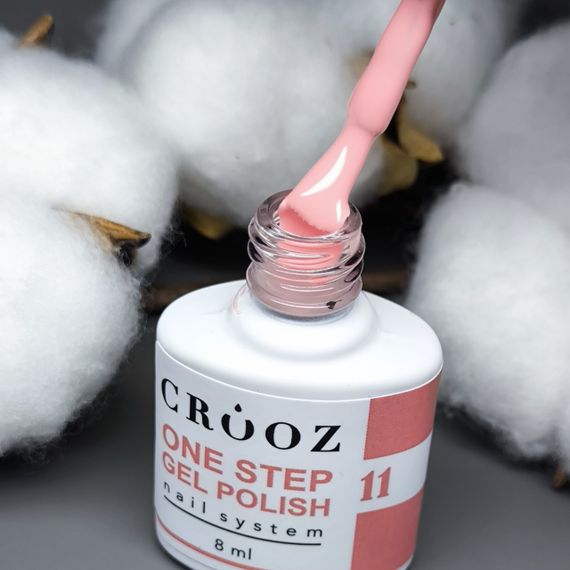 Однофазный гель лак Crooz One Step Gel Polish №11 (клубнично-персиковый) 8мл