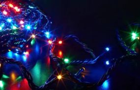 Светодиодная Гирлянда нить 401 led RGB разноцветная (черный провод)