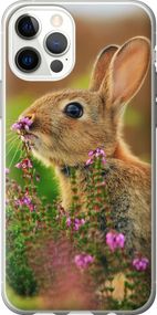 Чехол на iPhone 12 Pro Кролик и цветы "3019u-2052-17620"