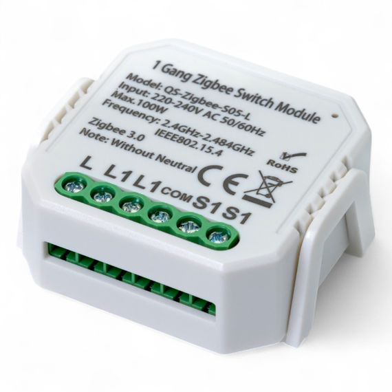432141 Розумний вимикач Tervix Pro Line ZigBee Switch (1 клавіша), без нуля | Зображення 1