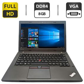 Ноутбук Lenovo ThinkPad L470 / 14" (1920x1080) TN / Intel Core i5-7300U (2 (4) ядра по 2.6 - 3.5 GHz) / 8 GB DDR4 / 500 GB HDD / Intel HD Graphics 620 / WebCam б/у