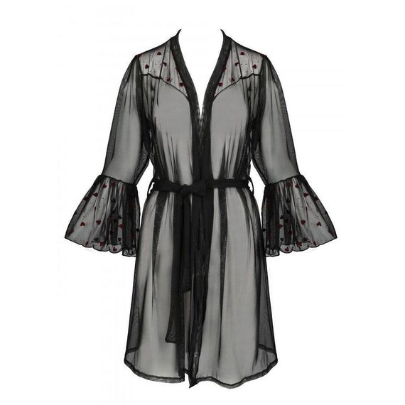Повітряний пеньюар Passion LOVELIA PEIGNOIR L/XL, black Sex Aura | Зображення 4