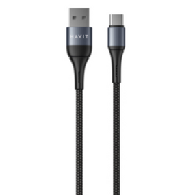 Кабель USB Type-C Havit HV-CB651C 2,1А 1м чорний
