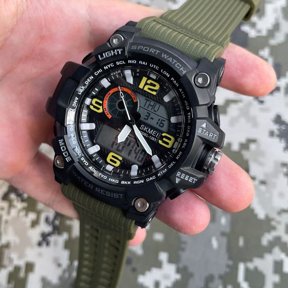 Чоловічий годинник Skmei 1283 Black-Military Wristband. | Зображення 1