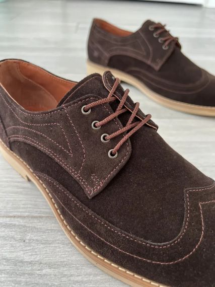Чоловічі коричневі броги 43 розмір 28,5 см | Зображення 5