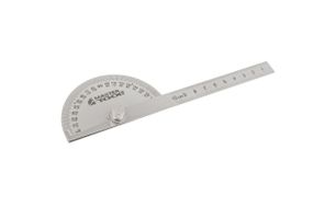 Кутомір-транспортир з лінійкою 150х90 мм SS (30-3515) MASTERTOOL
