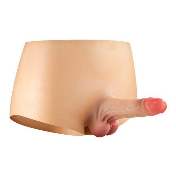 Силиконовые трусики с фаллоимитатором Real Body Real Manly, L/XL, цельная конструкция, для нее Sex Aura | Зображення 1
