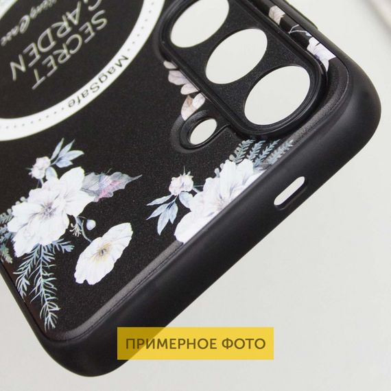 TPU+PC чехол Secret Garden with MagFit для Samsung Galaxy S23 FE Black | Зображення 6