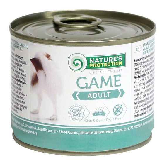 Корм Nature's Protection Adult Game вологий з дичиною для дорослих собак всіх порід 200 гр