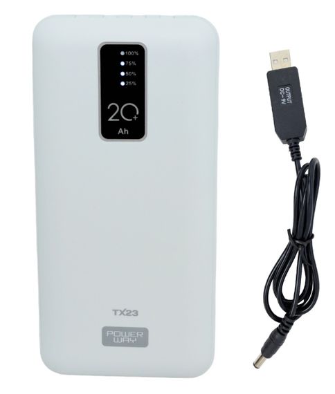 Комплект резервного живлення для роутерів павербанк Tx23 20000 mAh + кабель 9 V УПС ДБЖ безперебійник UPS